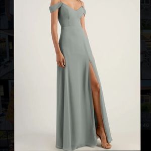 Jenny Yoo Priya dress in moss color